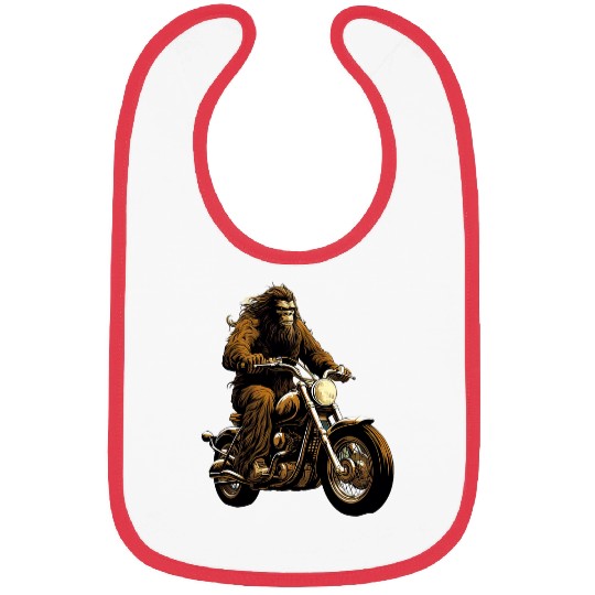 bigfoots on a Motorcycle Sasquatch Adventures Bibs