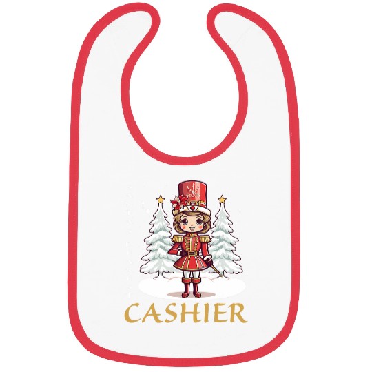 Cashier Christmas Classic Female Nutcracker Bibs