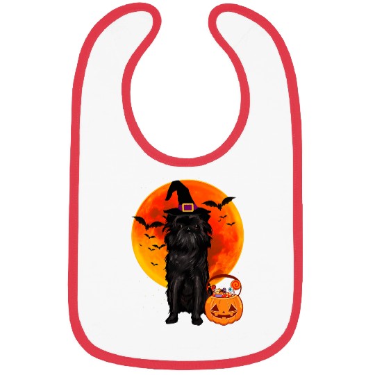 Dog Halloween Affenpinscher Jack O Lantern Pumpkin Bibs