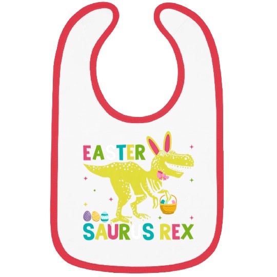 Dinosaur Pet Easter Saurus rexs Funny Dinosaur Easter Egg Hunt Graphic Bibs