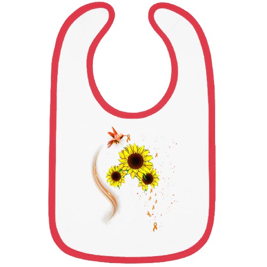 ADHD Ribbon Hummingbird Orange Sunflower ADHD Awareness Bibs