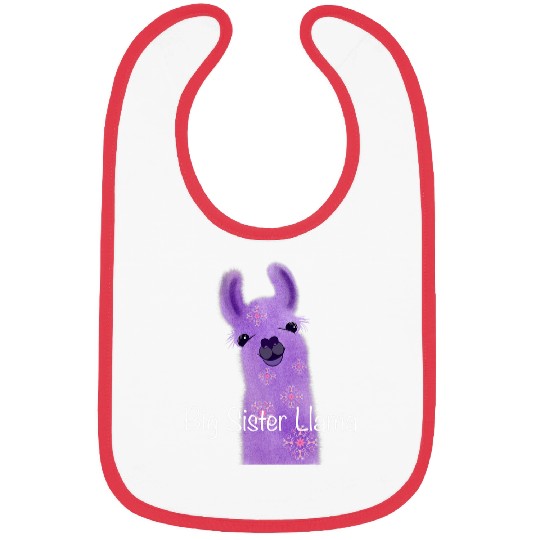Llama Pet Big sister llama design Bibs