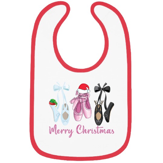 Merry Christmas Nutcracker Ballet Dance Ballerina Christmas Bibs