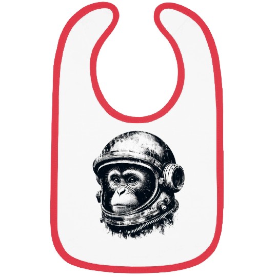 Cosmic vintages Space Travel Astronaut Monkey Retro Helmet Bibs
