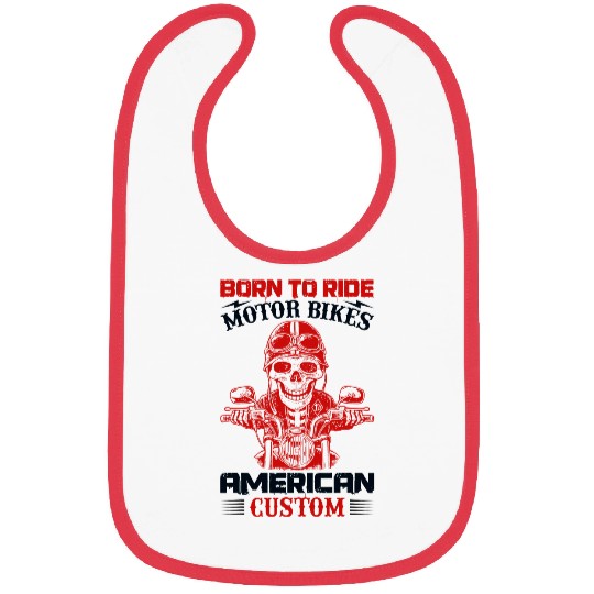 Chopper Cruiser Motorbike Skeletons Rider Biker Bibs