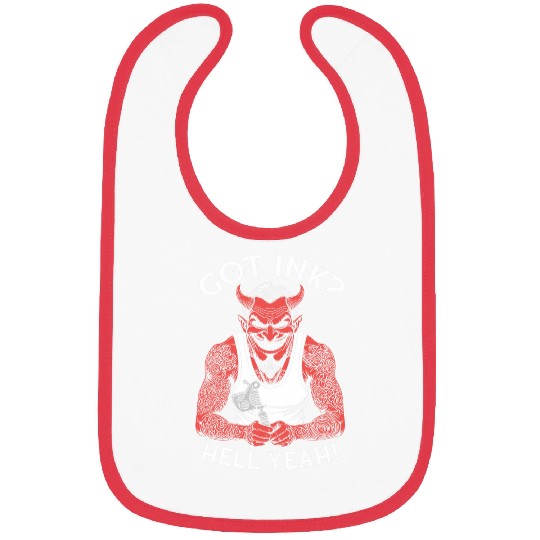 Got Ink Funny Tattoo Devil Hell Yeah Inked Tattooist Bibs