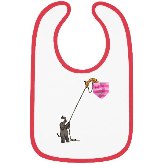 Giraffe Pet And Giraffe In A Pocket Cute Funny Circus Animal Bibs