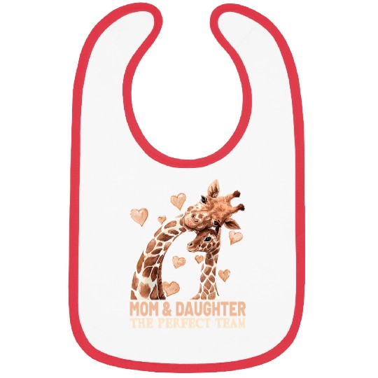 Giraffe Pet Mom Daughter Team Giraffes Bibs