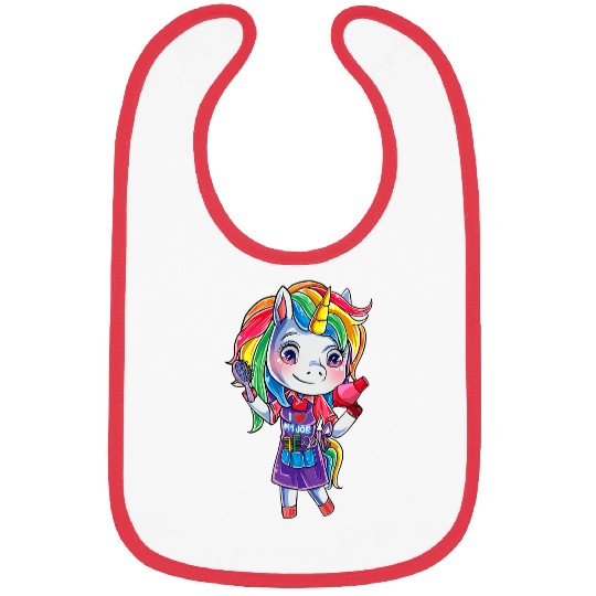 Unicorn Pet Hairdresser I Love My Job Hairdresser Bibs