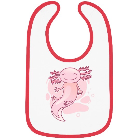 Axolotls Pet Kawaii Baby Axolotls Pastel Salamander Animal Bibs