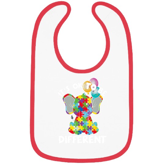 Elephant Mammal Autistic Ok Be Different Autistic Elephant Balloons Autism Awareness Bibs