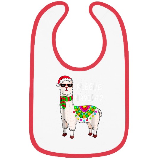 Llama Pet Fleece Feliz Navidad Llama Christmas Cute xmass 9 Bibs