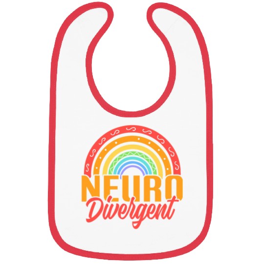 ADHD Ribbon Neurodivergent Rainbow Mental Health Support Bibs