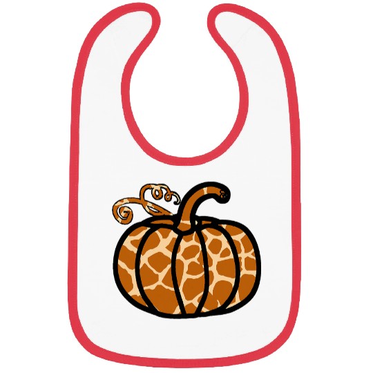 Giraffe Pet Animal Print Giraffes Print Pumpkin Fall Halloween Party Bibs