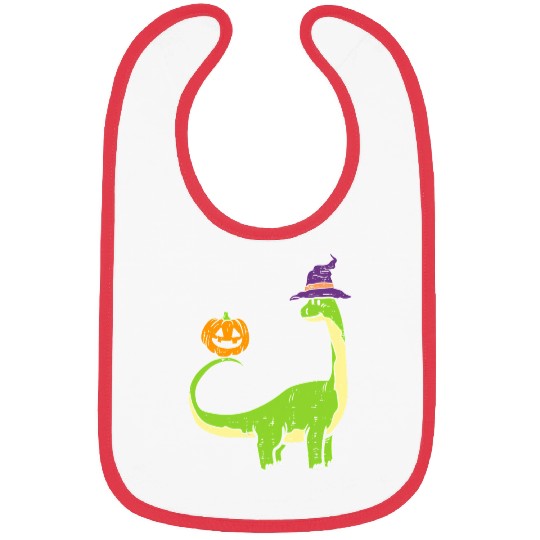 Dinosaur Pet Brachiosaurus Witch Pumpkin Halloween Dinosaur Brontosaurus 2 2 Bibs