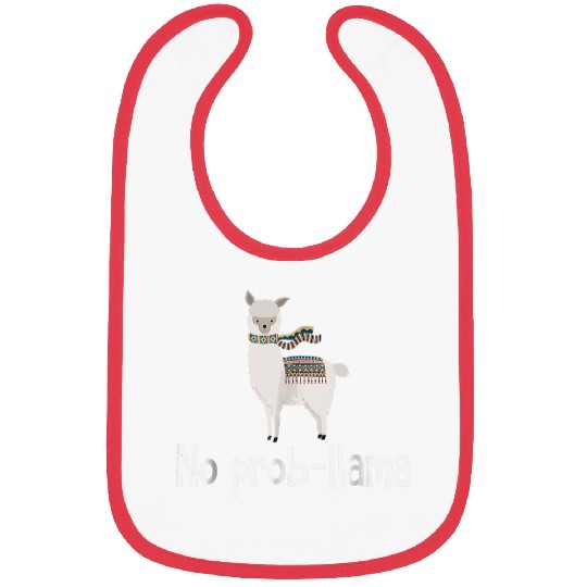 Llama Pet No ProbLlama Cute Llama Alpaca Funny Graphic Plus Size Bibs