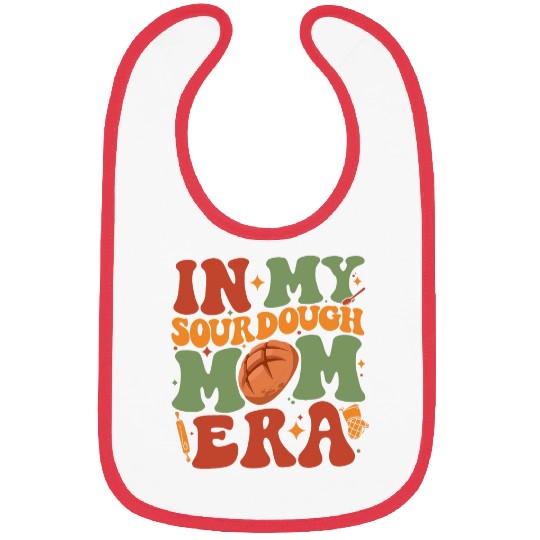 In My Sourdough Era Groovy Bread Baking Sourdough Pun Baker Bibs
