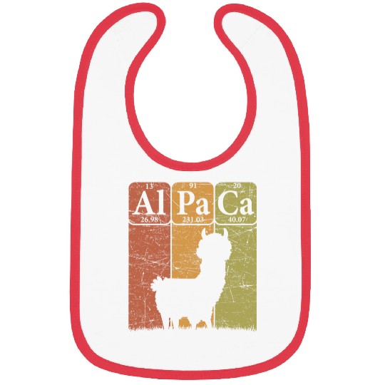 Llama Pet Periodic Table Elements Llama Alpaca vintages 4 Bibs