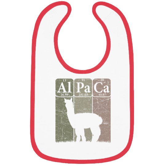 Llama Pet Periodic Table Elements Llama Alpaca vintages 21 Bibs