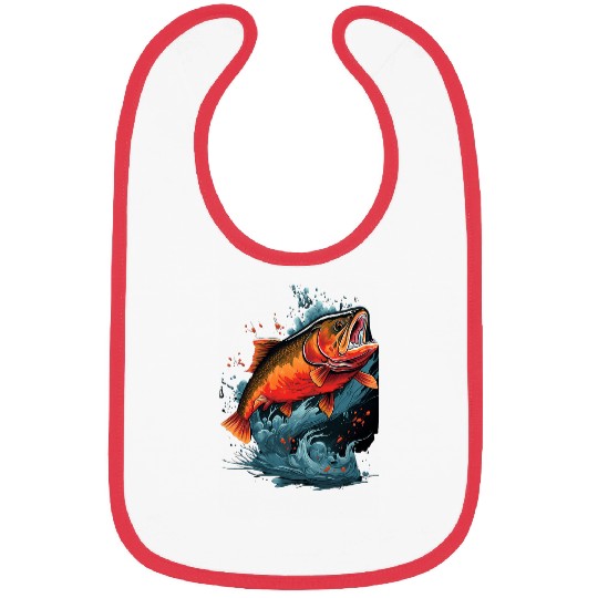 Fishing Fun Fly Fishing Arctic Char Brook Trout Fish 12 Bibs