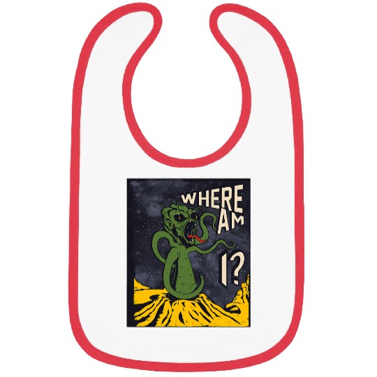 Aliens UFO Space Monster 1950s Science Fiction Extraterrestrial Bibs