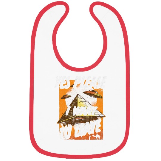 Aliens UFO Abduction Yes Please I Want To Leave 2Retro Bibs