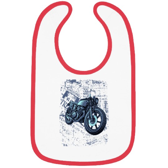Biker Old School vintages Rider Motorcycle Design Bibs