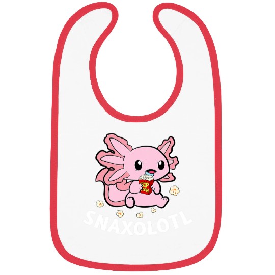 Axolotls Pet SnAxolotls Snack Popcorn Cute Pink Axolotls Salamander Bibs