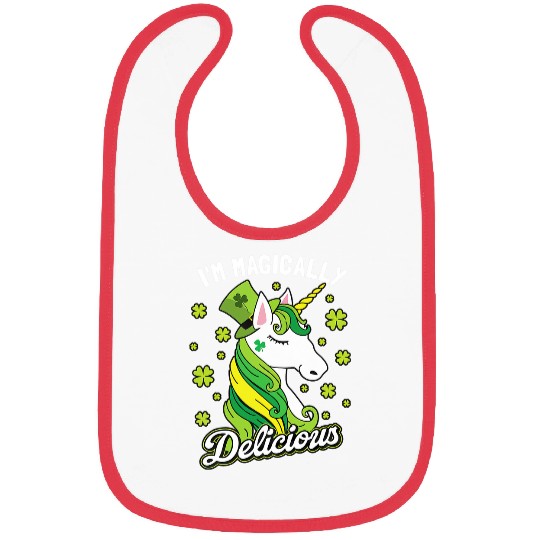 Unicorn Pet Im Magically Delicious St Patricks Day Bibs