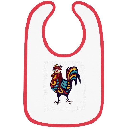 Chicken Pet Dia De Los Muertos Funny Rooster Chicken Sugar Bibs