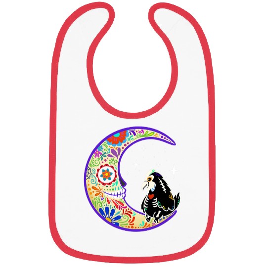 Chicken Pet Dia de Los Muertos Skeletons Bibs