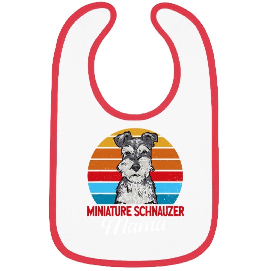 Schnauzer Pet Miniature Schnauzer Mama Mini Bibs