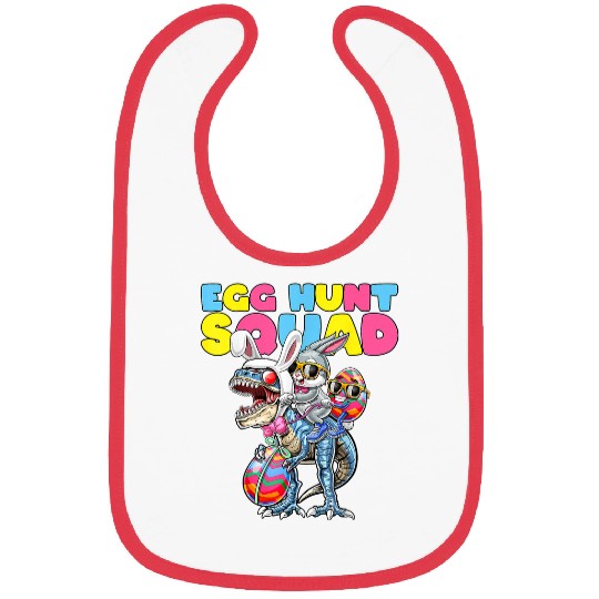 Dinosaur Pet Egg Hunt Squad Easter Bunny Bibs