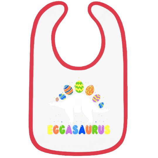 Dinosaur Pet Eggasaurus Stegosaurus Easter Egg Dinosaur Funny Easter 6 Bibs