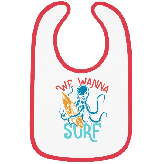 Octopus Pet We Wanna Surf Bibs