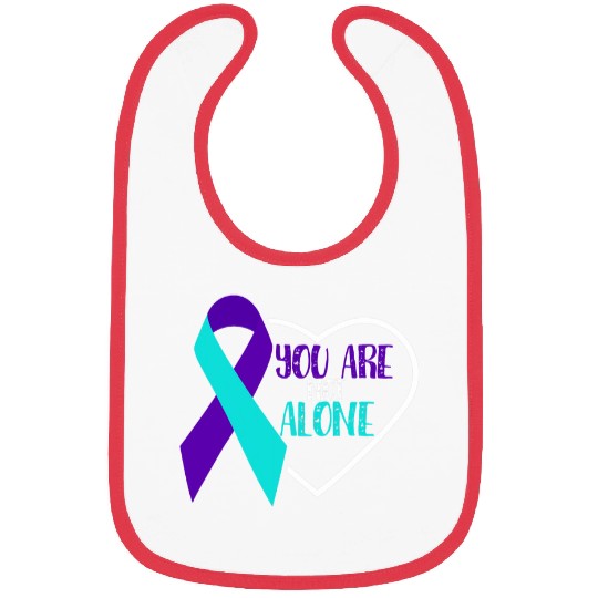suicides Prevention 988 Ribbon You Are Not Alone Bibs