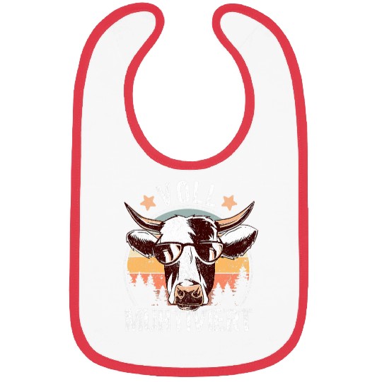 Cow Pet Beef Cattle Farm Farmer Fully Motivated Farmer Bibs