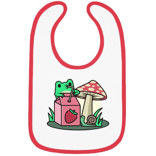 Frog Pet Cottagecore Aesthetic Mushroom Frog Toad Mycology Mycology Bibs