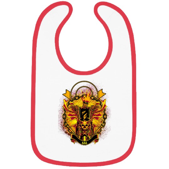 Skull Rider Motorcycle vintages Classic Rock Music Gift Bibs