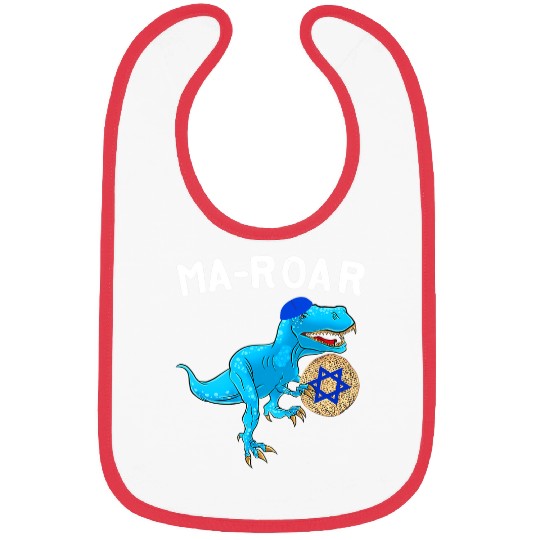Dinosaur Pet Cute Passover Dinosaur Jewish Hebrew Pesach MaRoar Passover Bibs