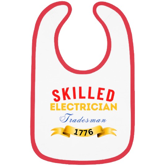 Black Electrician Skilled Designation Black and Proud Bibs