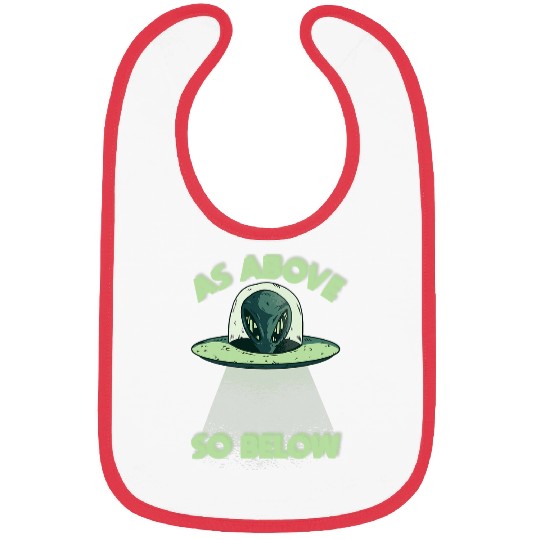 Aliens UFO as above so below funny space costume Bibs