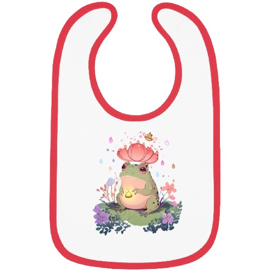 Frog Pet Cottagecore Goblincore Aesthetic Frog Toad Lover Forestcore 4 Bibs