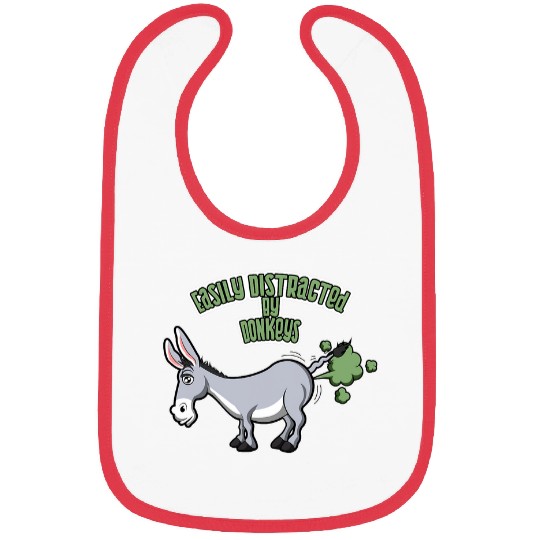 Donkey Pet Distracted by Donkeys Cute Baby Bibs
