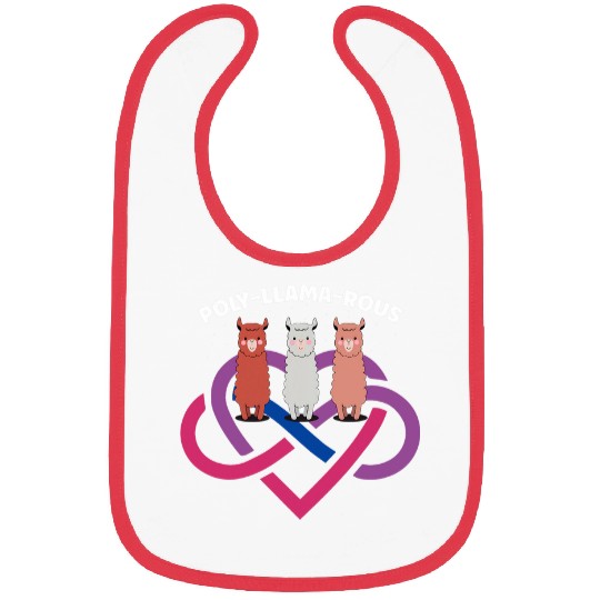 Llama Pet PolyLlamaRous Funny Polyamory For Polyamorous Throuple 21 Bibs