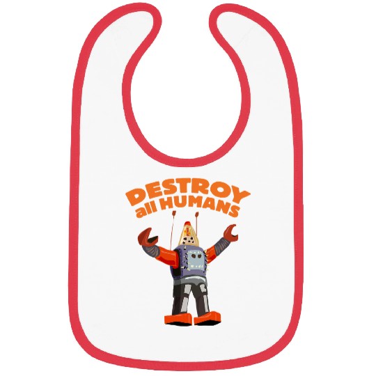 Aliens UFO Funny Evil Space Alien Robot Graphic Science Fiction Horror Bibs