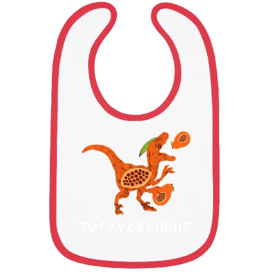 Dinosaur Pet Papaya Dino TRex Papaya Fruit Summer Fruit Fruit Lover Bibs