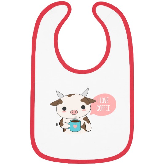 Cow Pet drinking Coffee Bibs