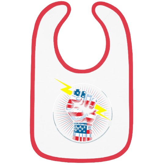 Electrician hero American flag electrical worker for men Bibs