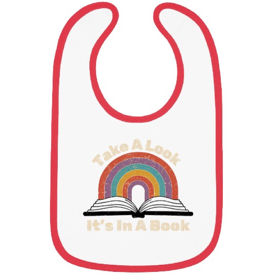 Book Fun Take A Look Its In A Book Rainbow Reading Bookworm Librarian Bibs